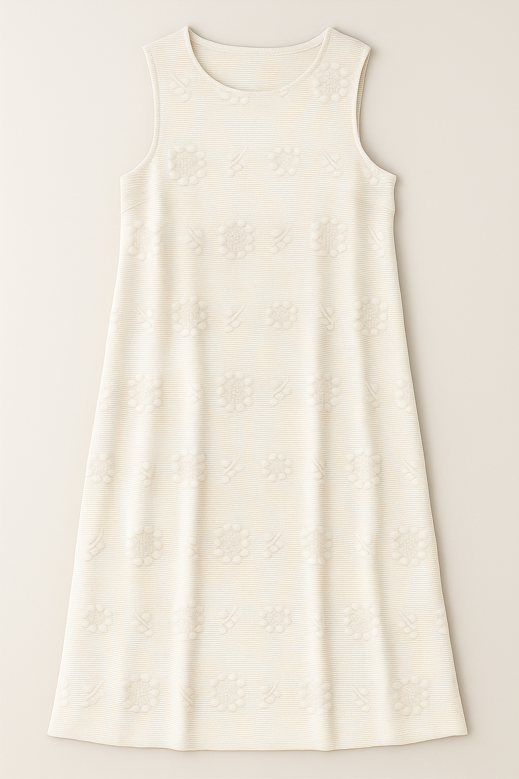 Floral Embroidered Sleeveless Midi Dress for Summer Days
