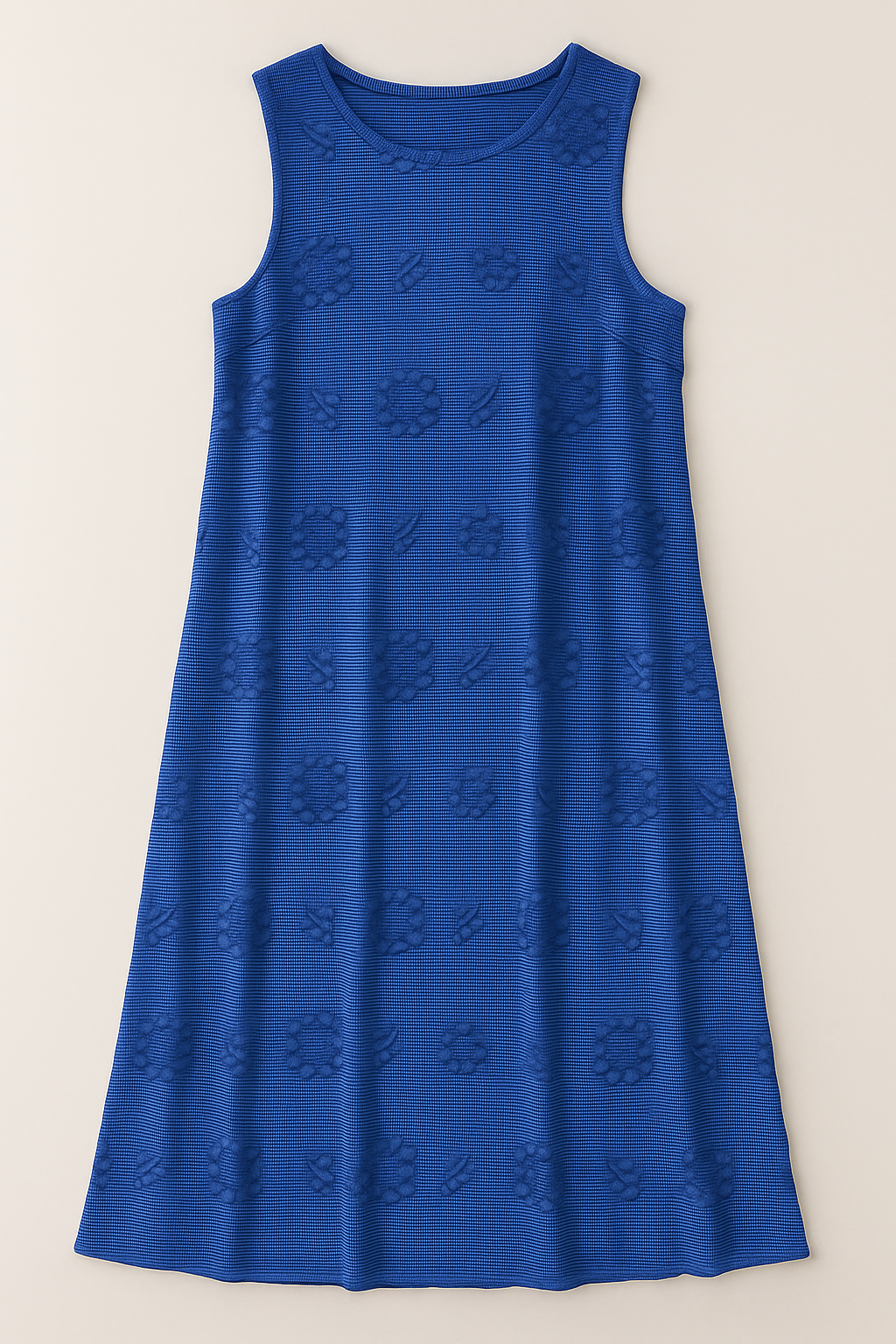 Floral Embroidered Sleeveless Midi Dress for Summer Days