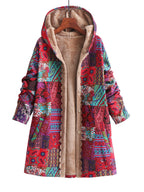 Patchwork Hooded Jacket with Lined Interior