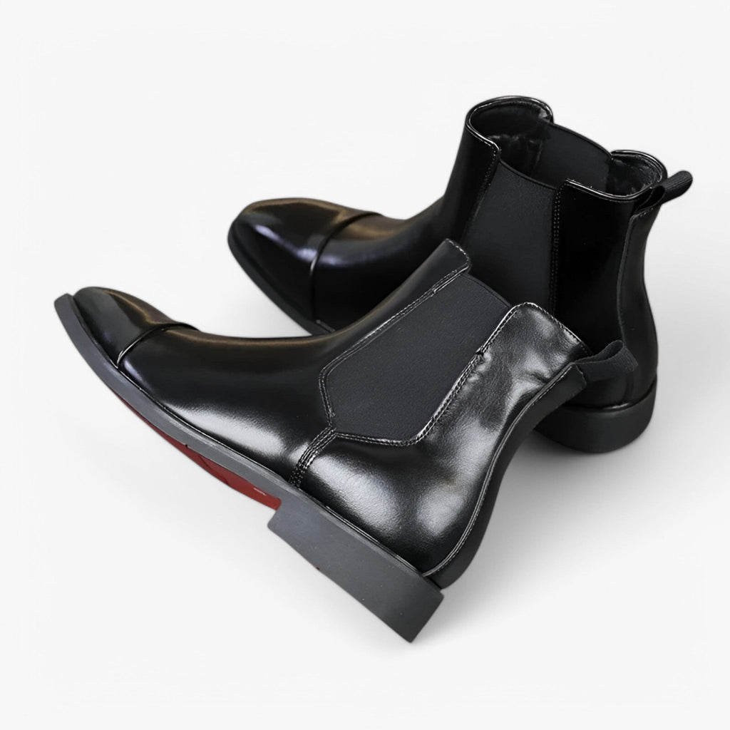 Chelsea Boots with Elastic Side Panels and Padded Insole