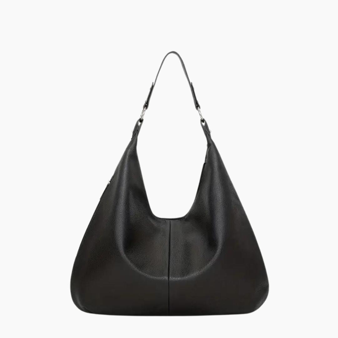 Bolso hobo de piel vegana con interior amplio y cierre de cremallera
