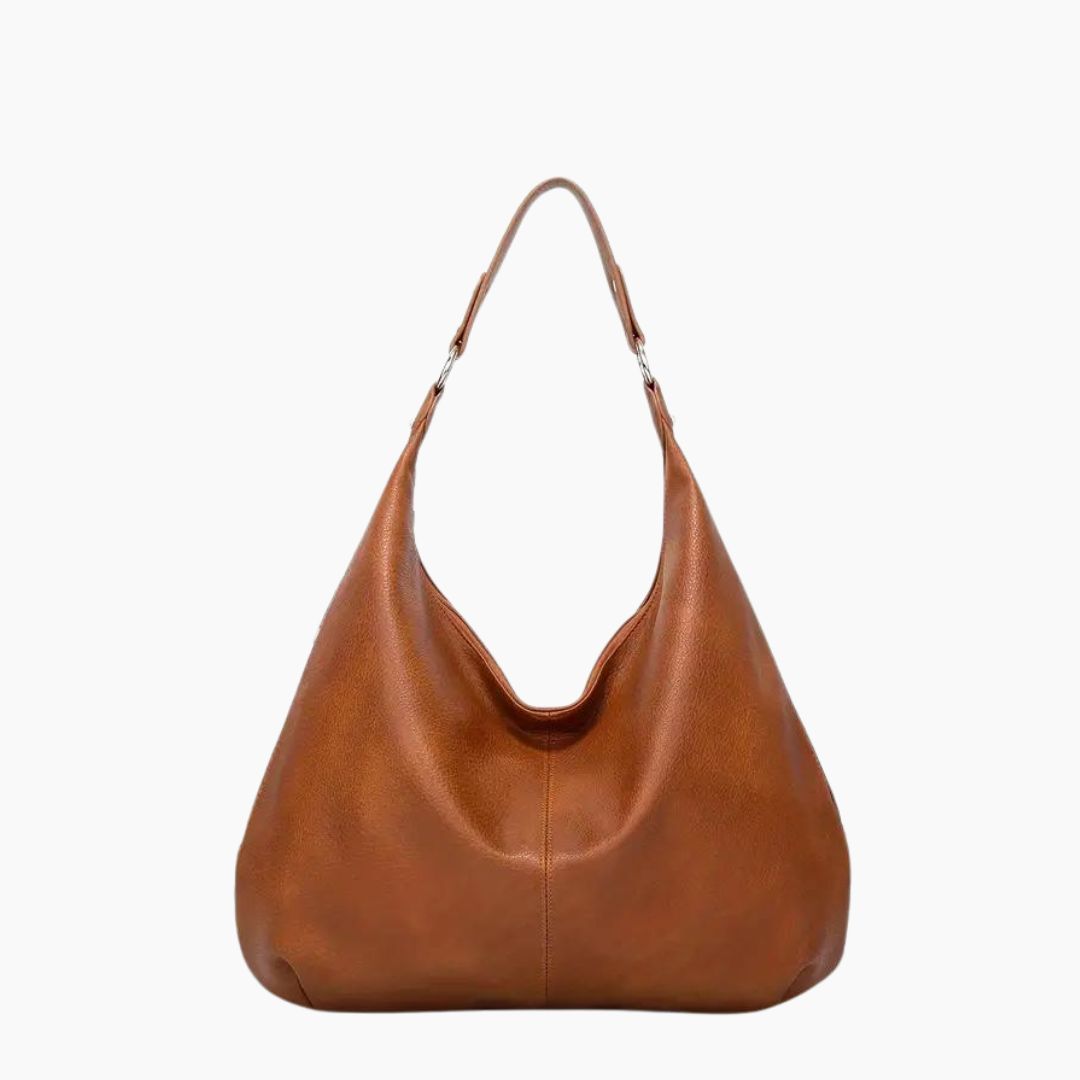 Bolso hobo de piel vegana con interior amplio y cierre de cremallera