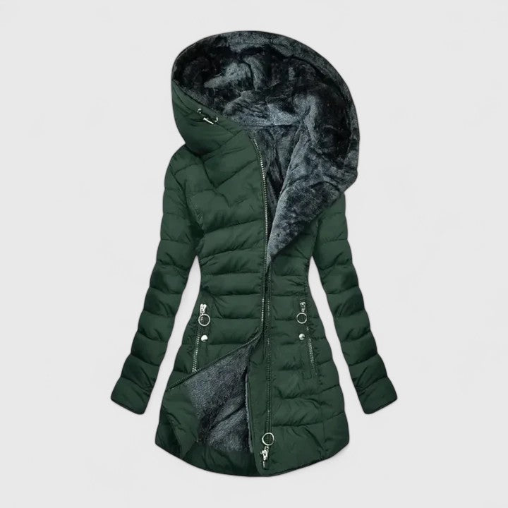 Fur Lined Coat with Classic Cut