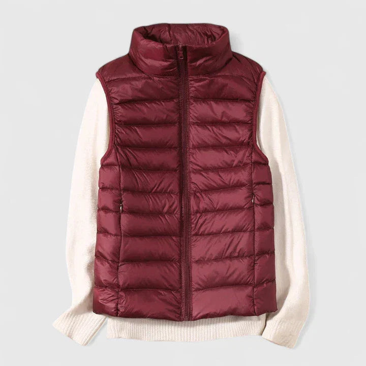 Sleeveless Vest with Pockets and Weather Resistant Finish