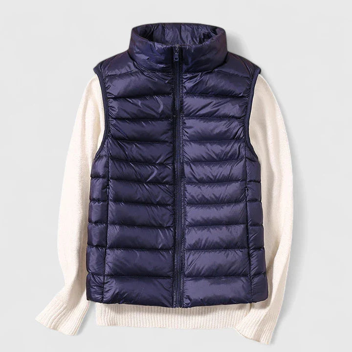 Sleeveless Vest with Pockets and Weather Resistant Finish