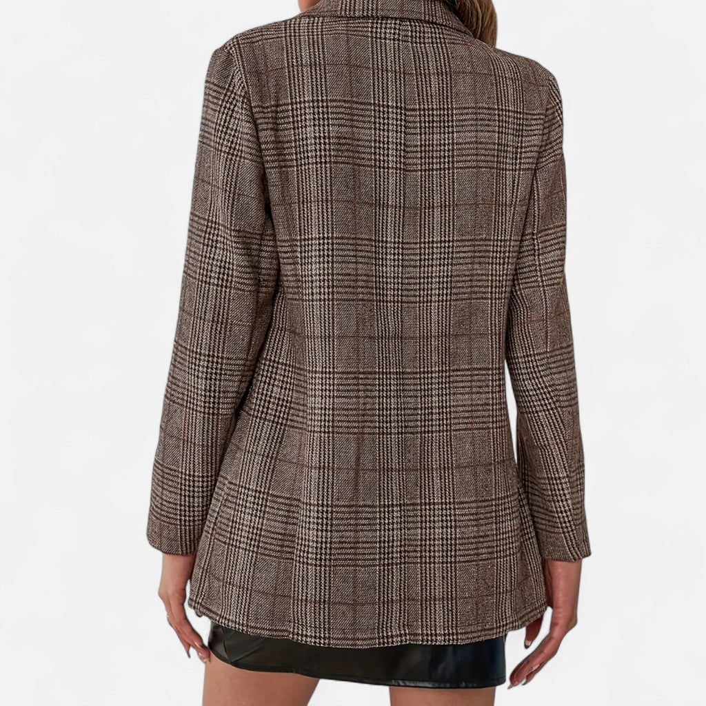 Structured Check Blazer with Tailored Fit