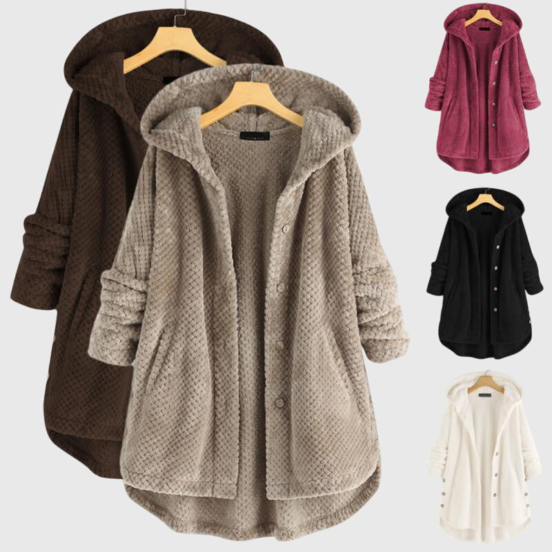 Hooded Fleece Jacket with Soft Warm Handle