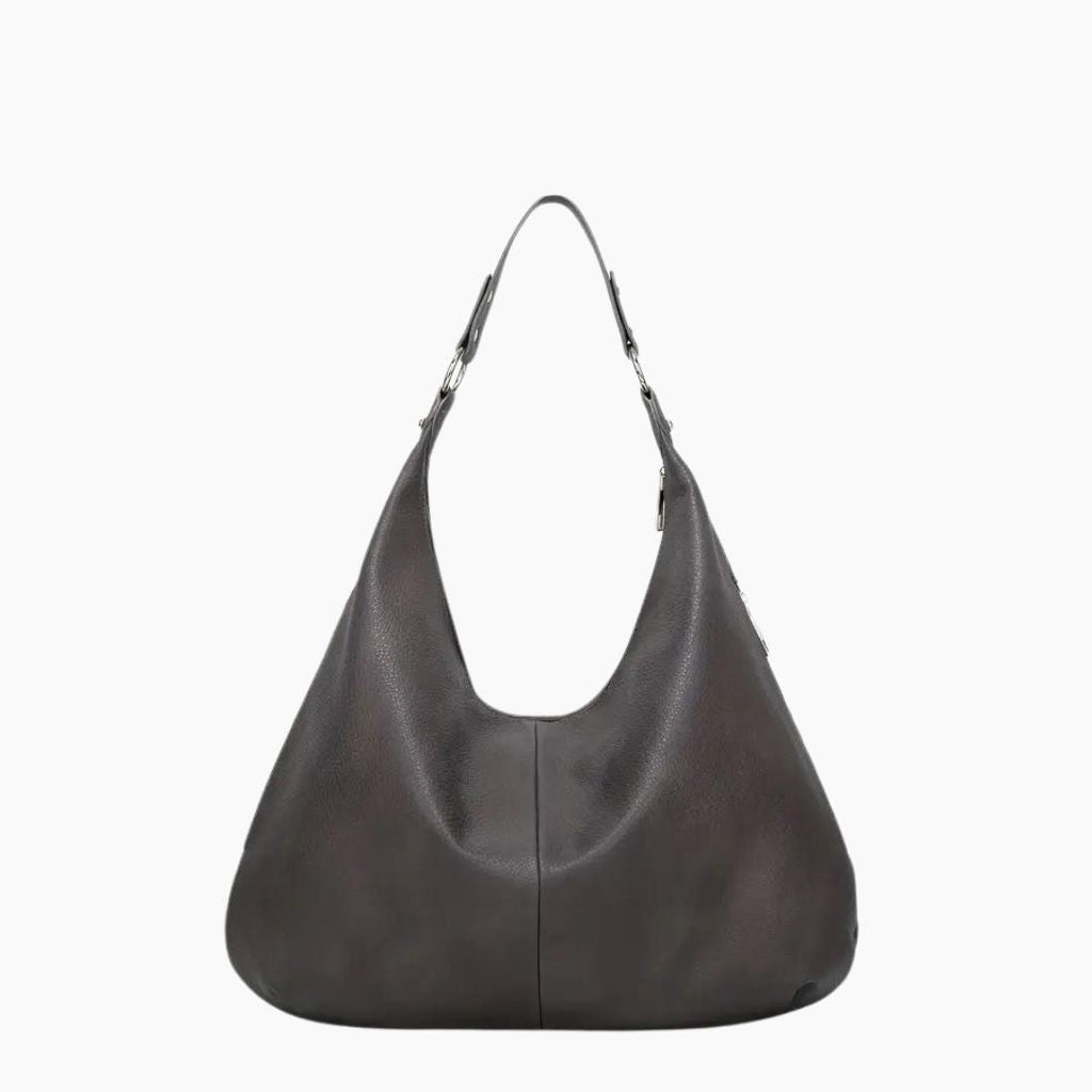 Bolso hobo de piel vegana con interior amplio y cierre de cremallera