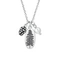 Naturinspirerat halsband med berlock och botanisk känsla