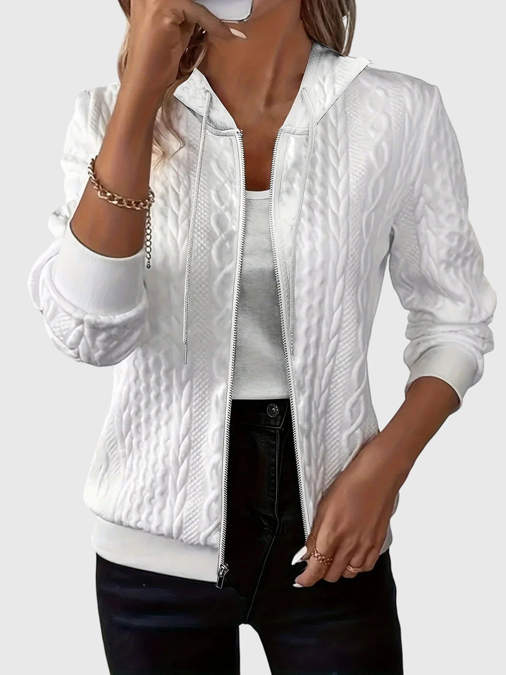 Zip Front Hoodie with Soft Comfortable Feel