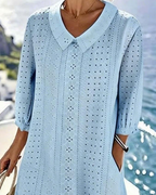 Baby Doll Neckline Dress with Cut-Out Detail