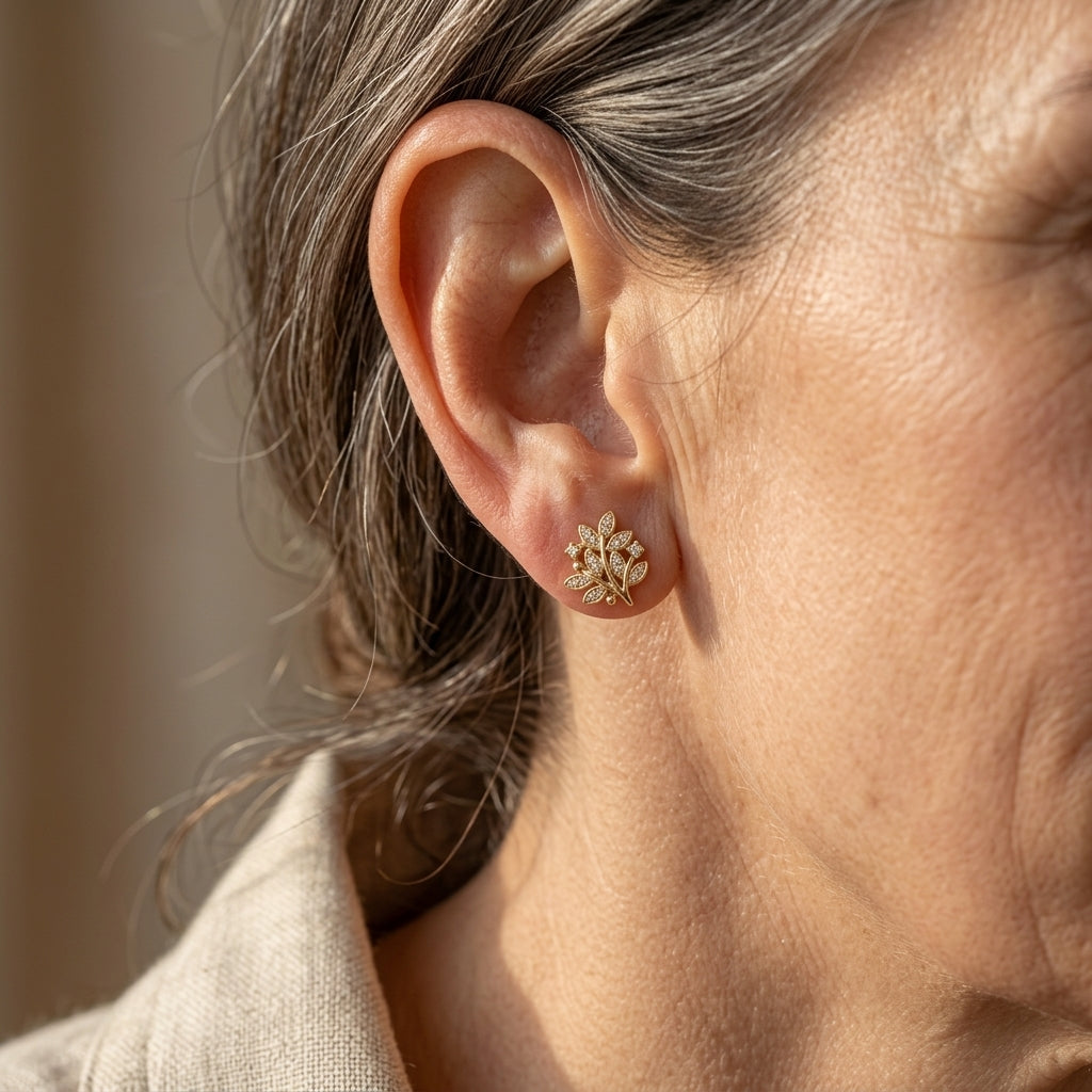 Leaf Earrings with Delicate Detail and Natural Feel