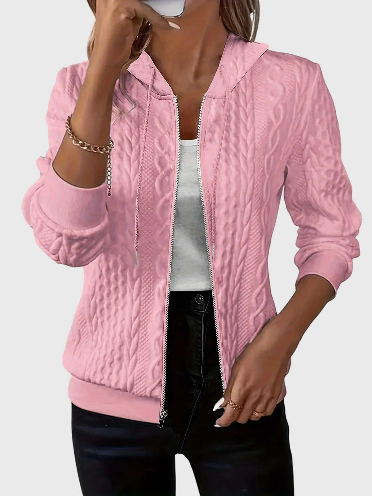 Zip Front Hoodie with Soft Comfortable Feel