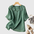 Lightweight Straight-Cut Blouse with Relaxed Drape