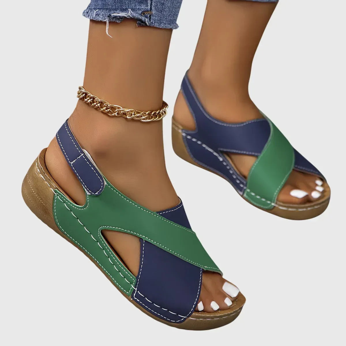 Cushioned Flat Sandals with Adjustable Buckle Straps