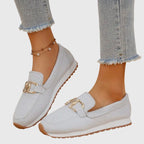 Breathable Loafers with Rubber Slip-Resistant Sole