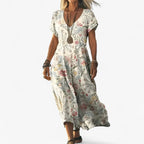 Ombré Gradient Dress with Flared Vintage Skirt