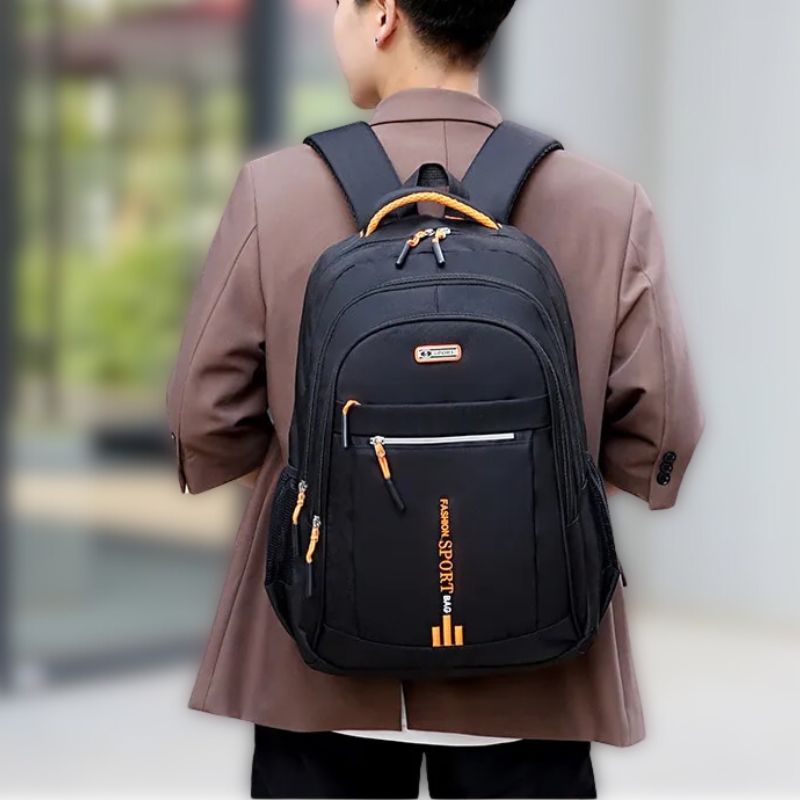 Mochila de tejido Oxford repelente al agua con costuras reforzadas