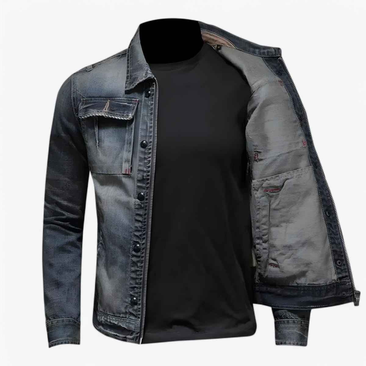 Classic Denim Jacket with Modern Tailored Fit