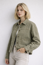 Jacka i denimlook med funktionellt tyg som andas