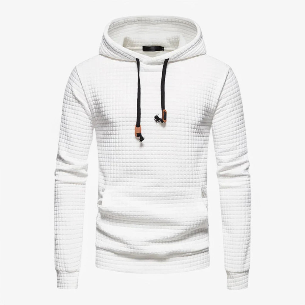 Mjuk fleecehoodie med känguruficka och justerbar huva