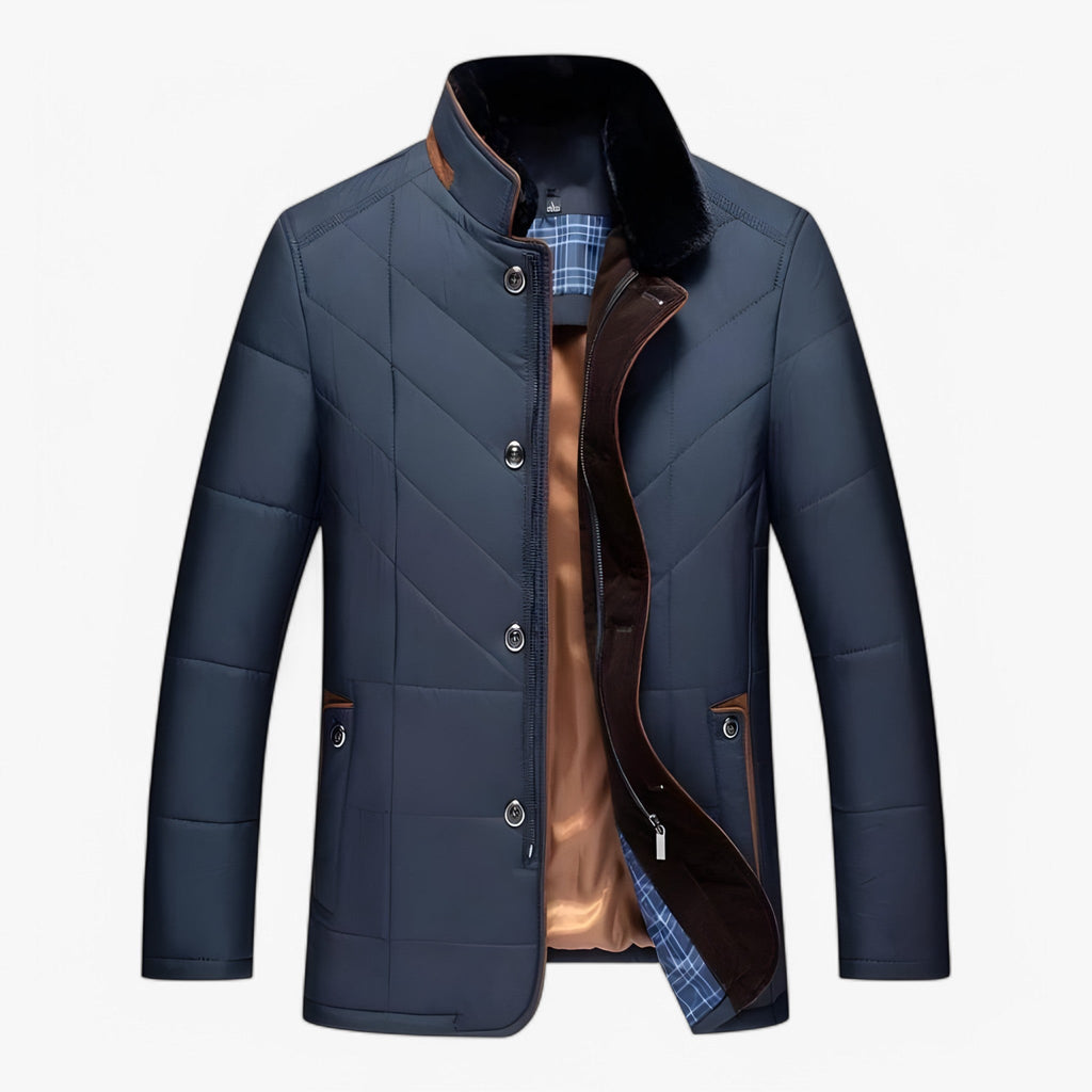 Classic Collared Insulated Jacket for Everyday Wear