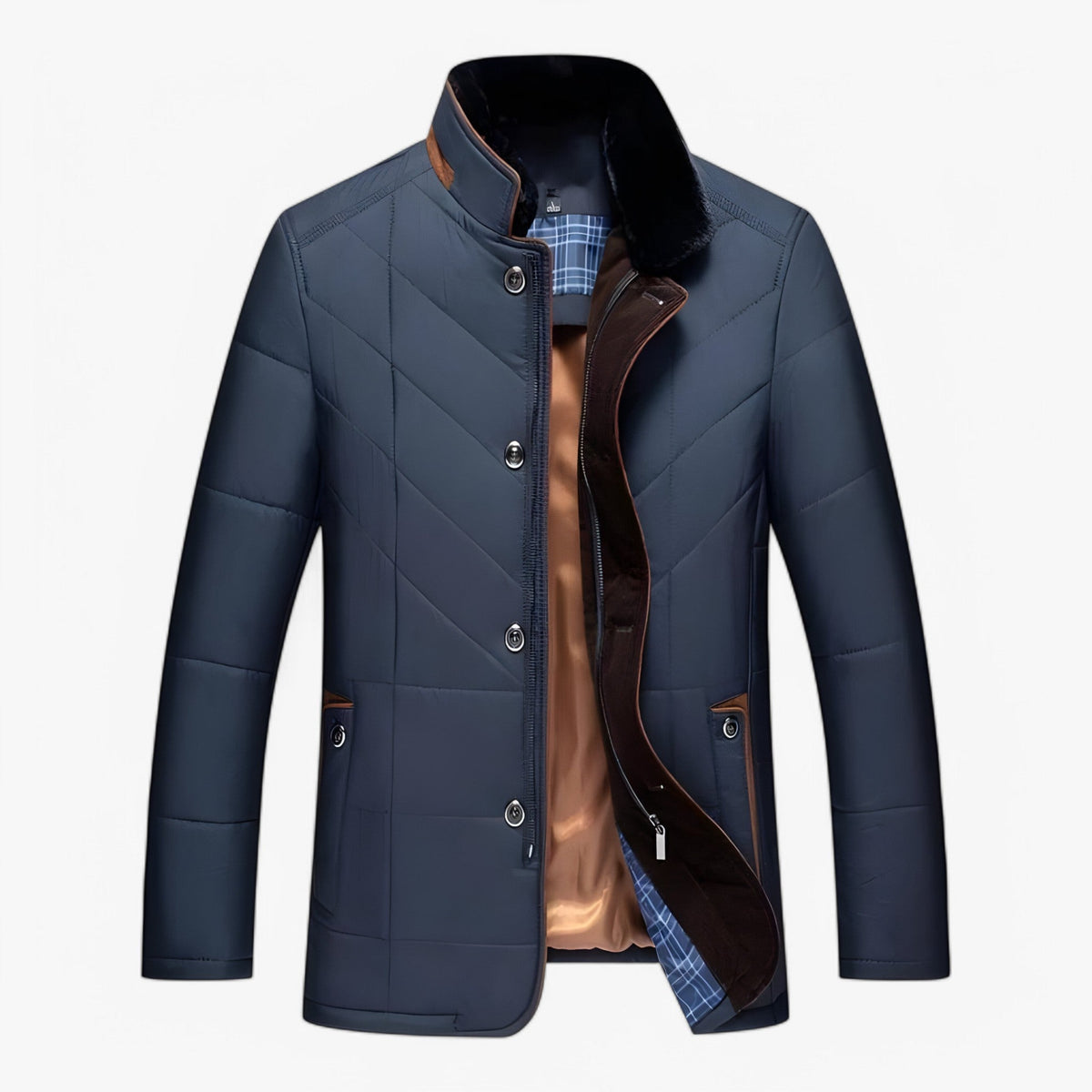 Classic Collared Insulated Jacket for Everyday Wear