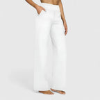 Wide Waistband Trousers with Pockets