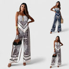 Fitted Two Piece Set with Tie Detail Trousers