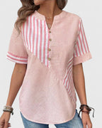 Blusa de rayas con corte holgado y clásico