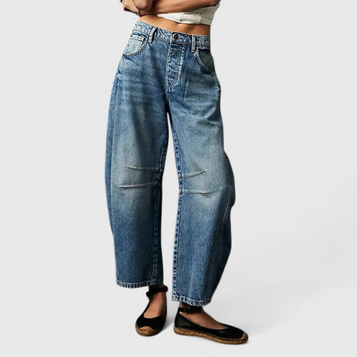 Wide Leg Trousers with Elongating Relaxed Fit