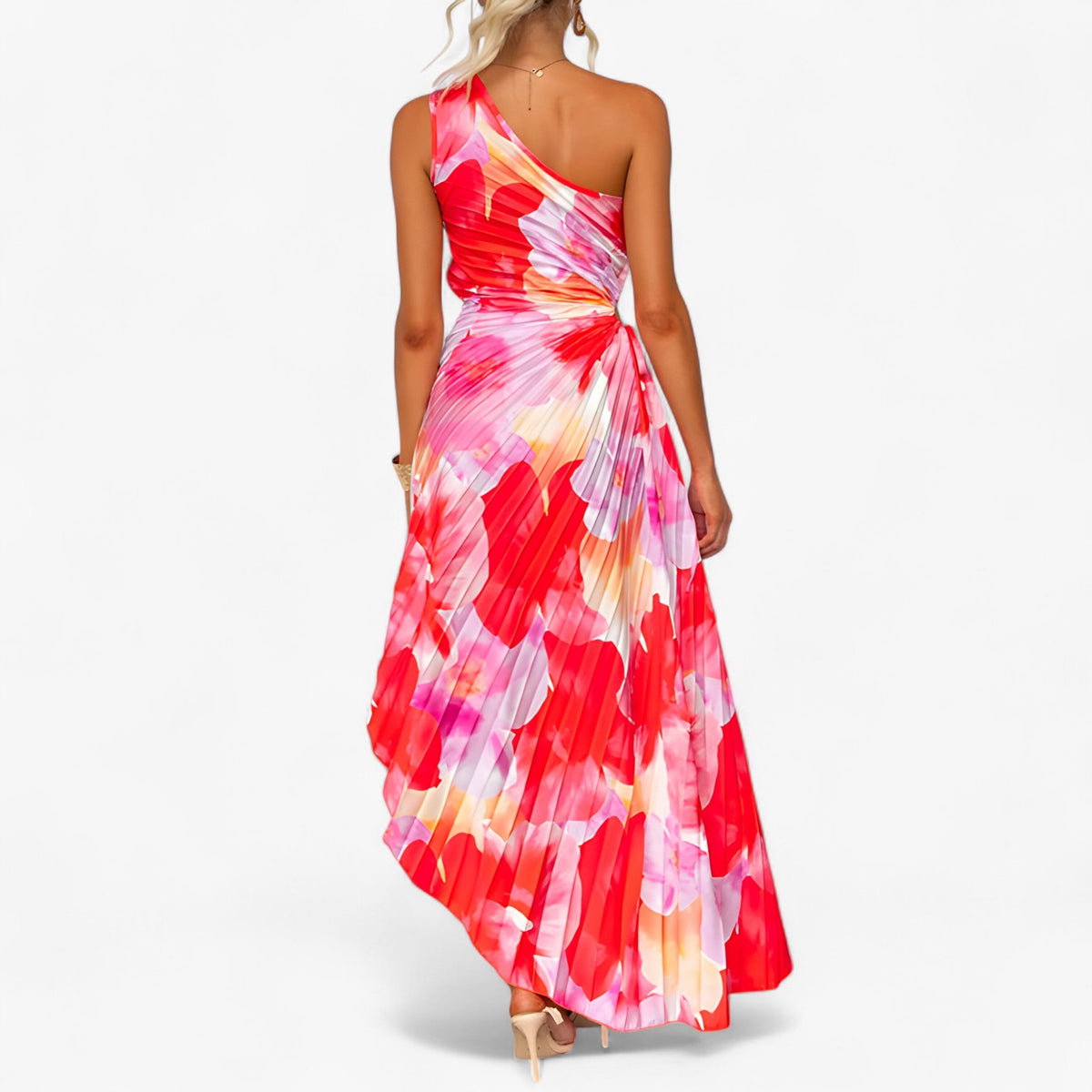 Asymmetric One-Shoulder Dress with Fitted Cut
