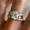 Vintage-Style Bright Zirconia Ring Set for Stacking