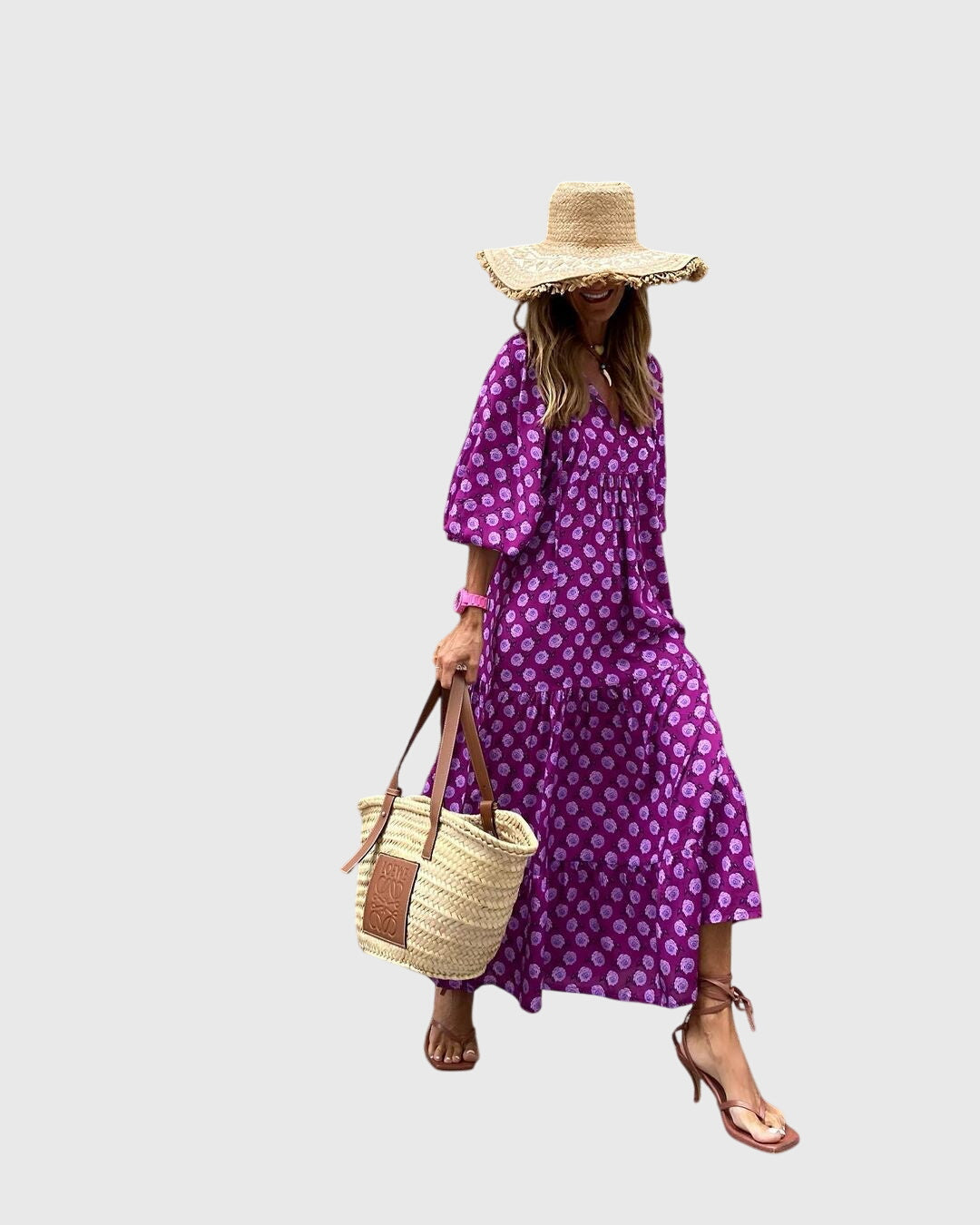 Boho Maxi Dress with Flowing Graceful Line