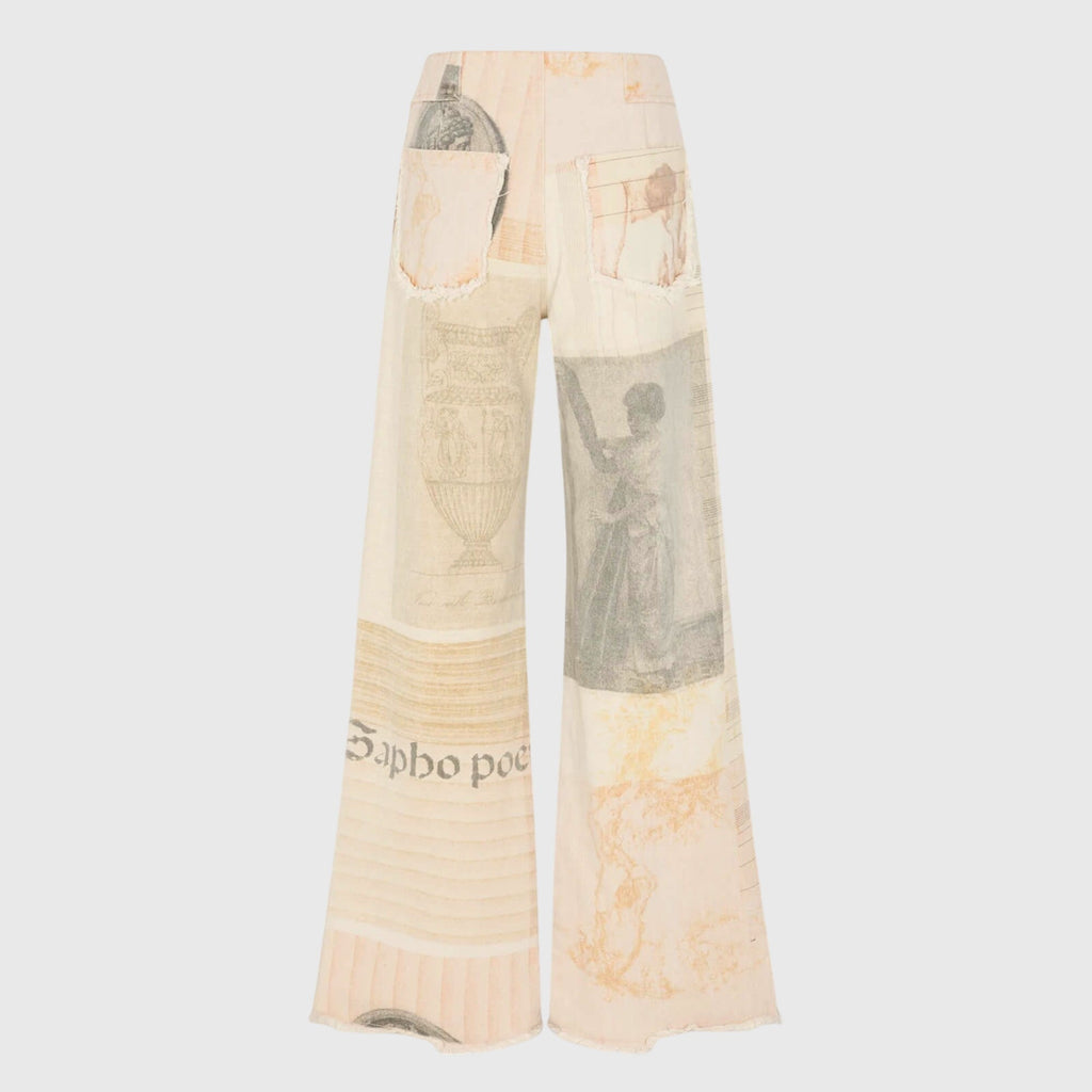 High Waisted Wide Leg Jeans with Cropped Hem