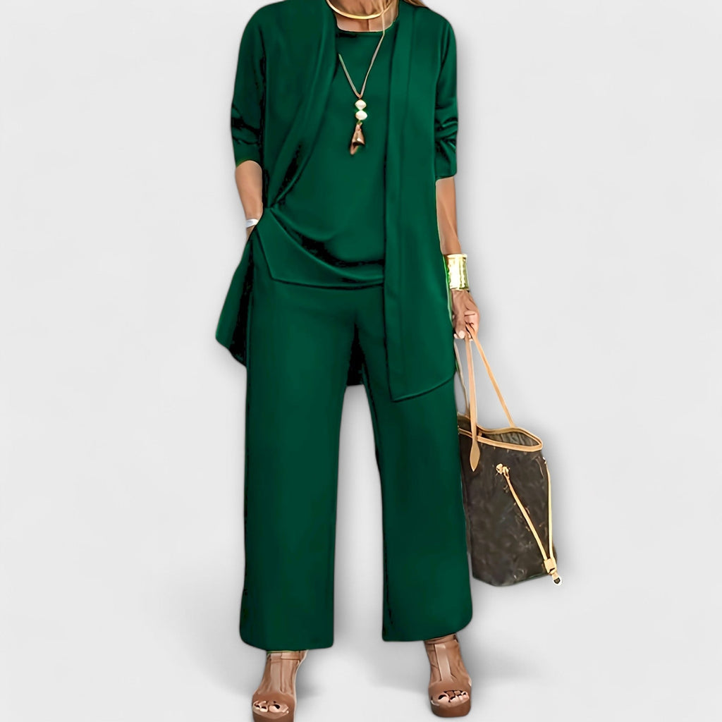 Three Piece Set with Relaxed Coordinated Design