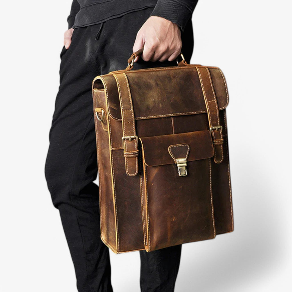Convertible Backpack with Briefcase Carrying Design