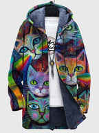Artistic Print Jacket with Comfortable Fit
