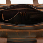 Faux Leather Document Bag with Detachable Shoulder Strap