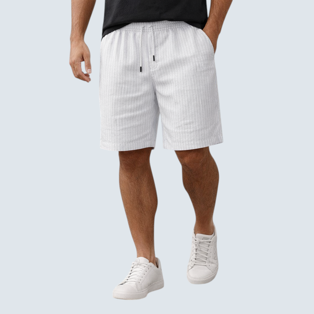 Men's Linen Shorts with Relaxed Regular Fit