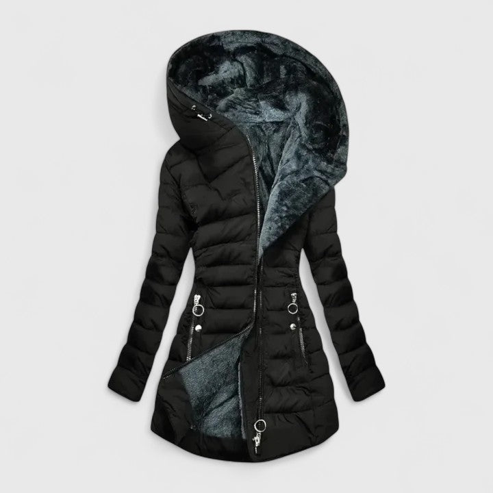 Fur Lined Coat with Classic Cut