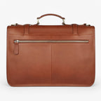 Faux Leather Portfolio Bag with Multiple Compartments for Work