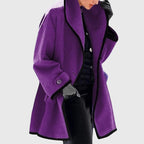 Buttoned Fleece Jacket with Pockets