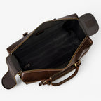 22-Inch Faux Leather Travel Trolley with Laptop Section