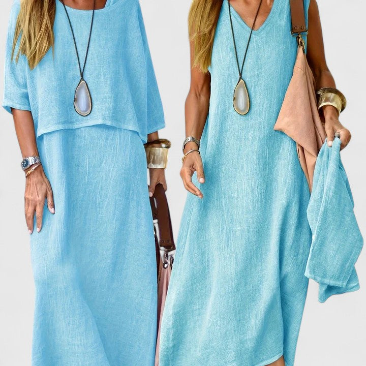 Coordinated Two Piece Set with Top and Skirt