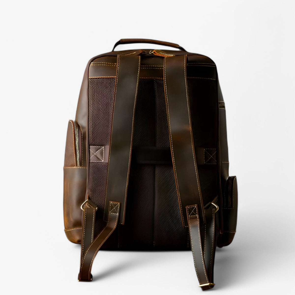 Retro-Style Backpack with Padded Laptop Sleeve