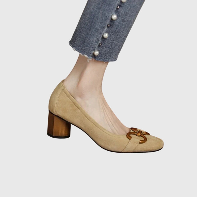 Tacones altos con tira de hebilla y plantilla acolchada