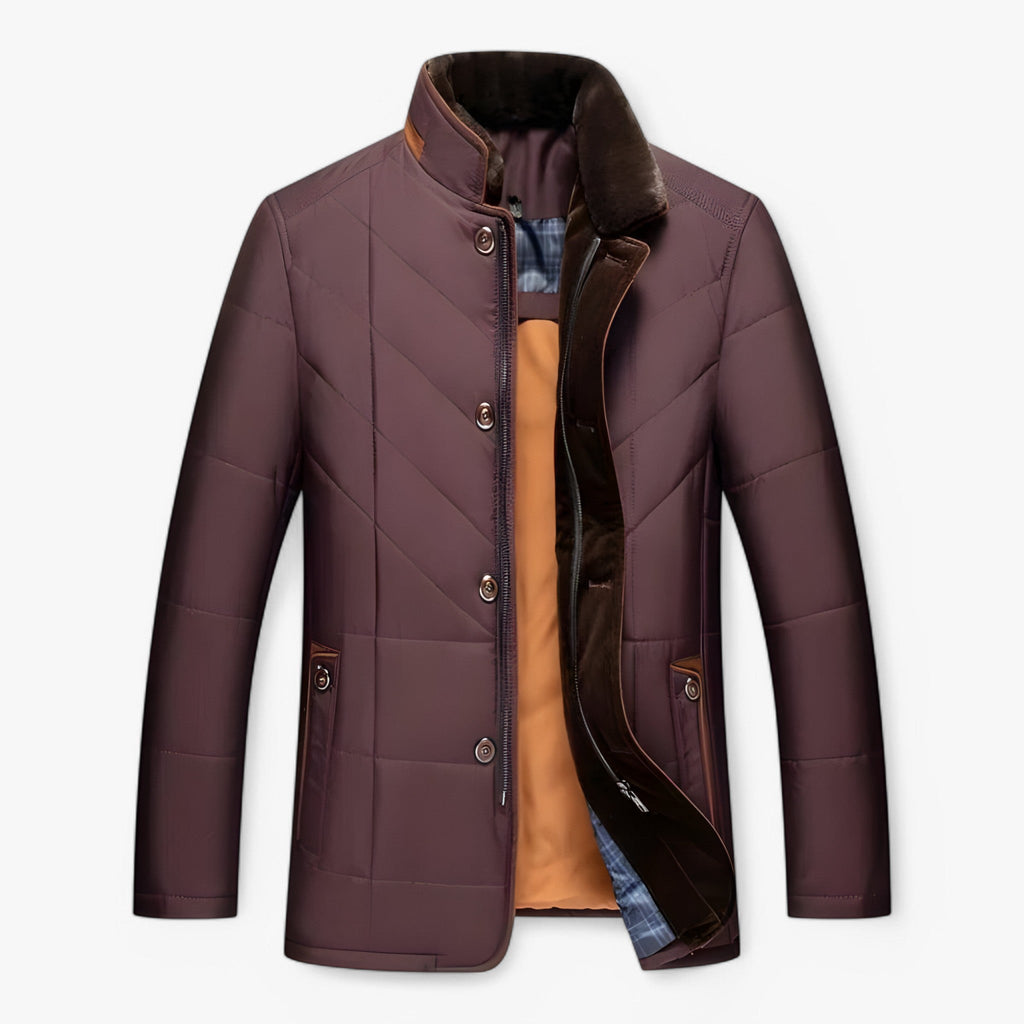 Classic Collared Insulated Jacket for Everyday Wear