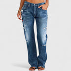 High Stretch Wide Leg Jeans with Relaxed Fit