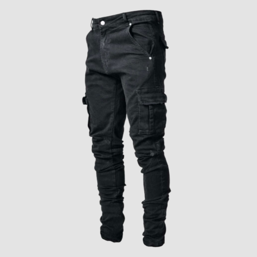 Smala stretchjeans för avslappnad look och komfort hela dagen